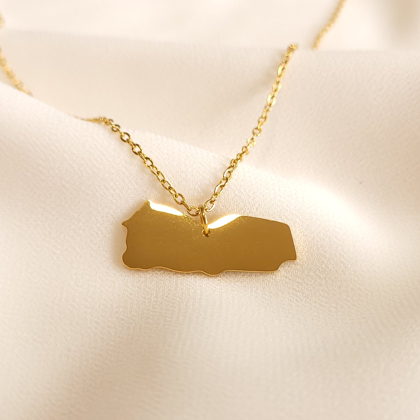 Country Map Pendant Necklace