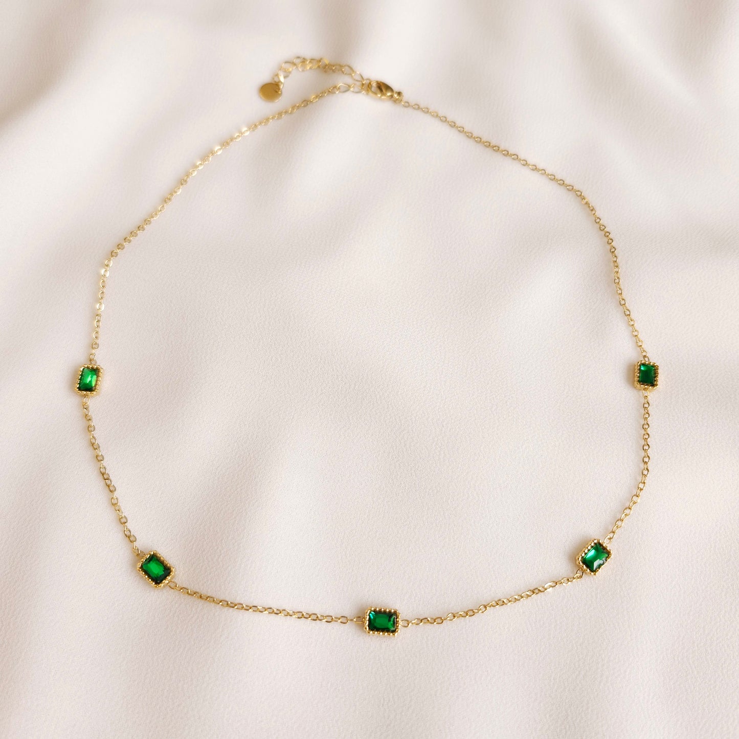 Satellite Emerald Necklace