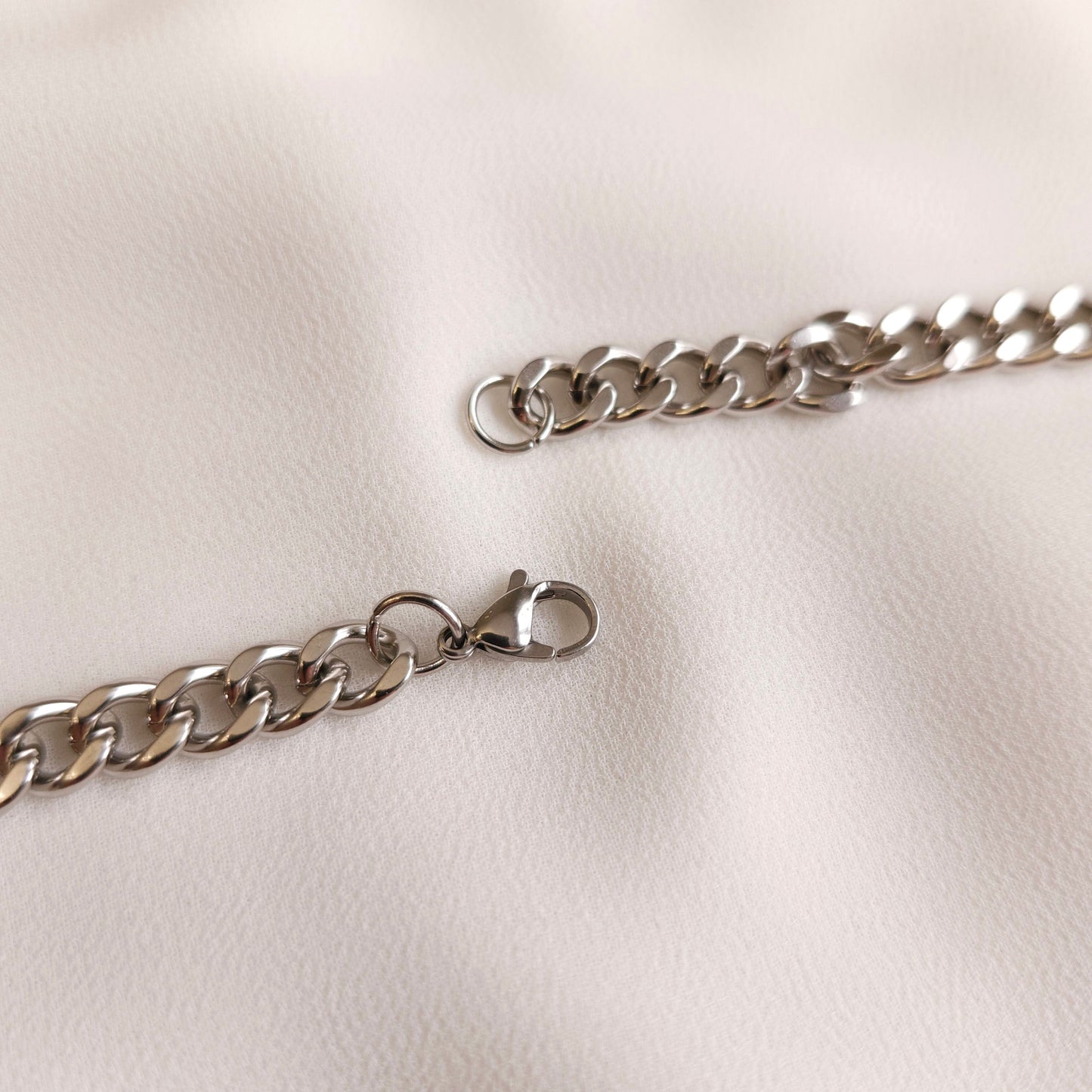 Silver Chunky Cuban Chain Necklace