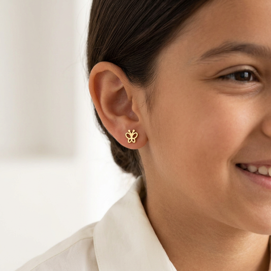 Butterfly Stud Earrings model preview