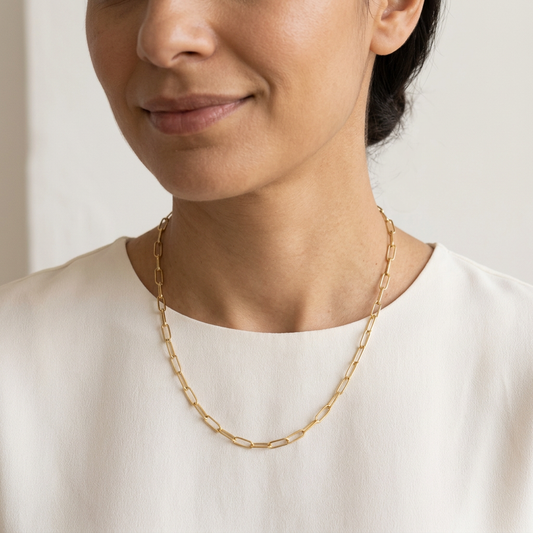 Paperclip Link Necklace model preview
