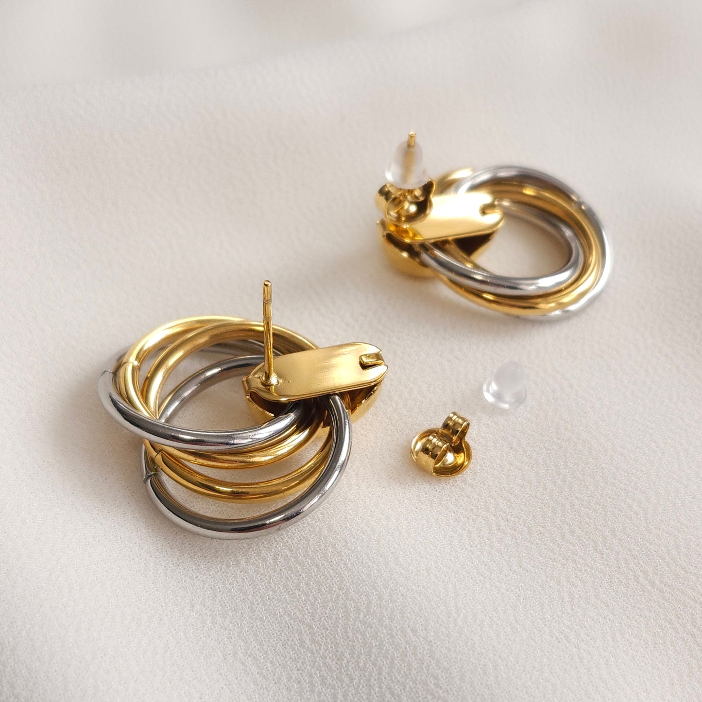 Dual Orbit Hoop Earrings