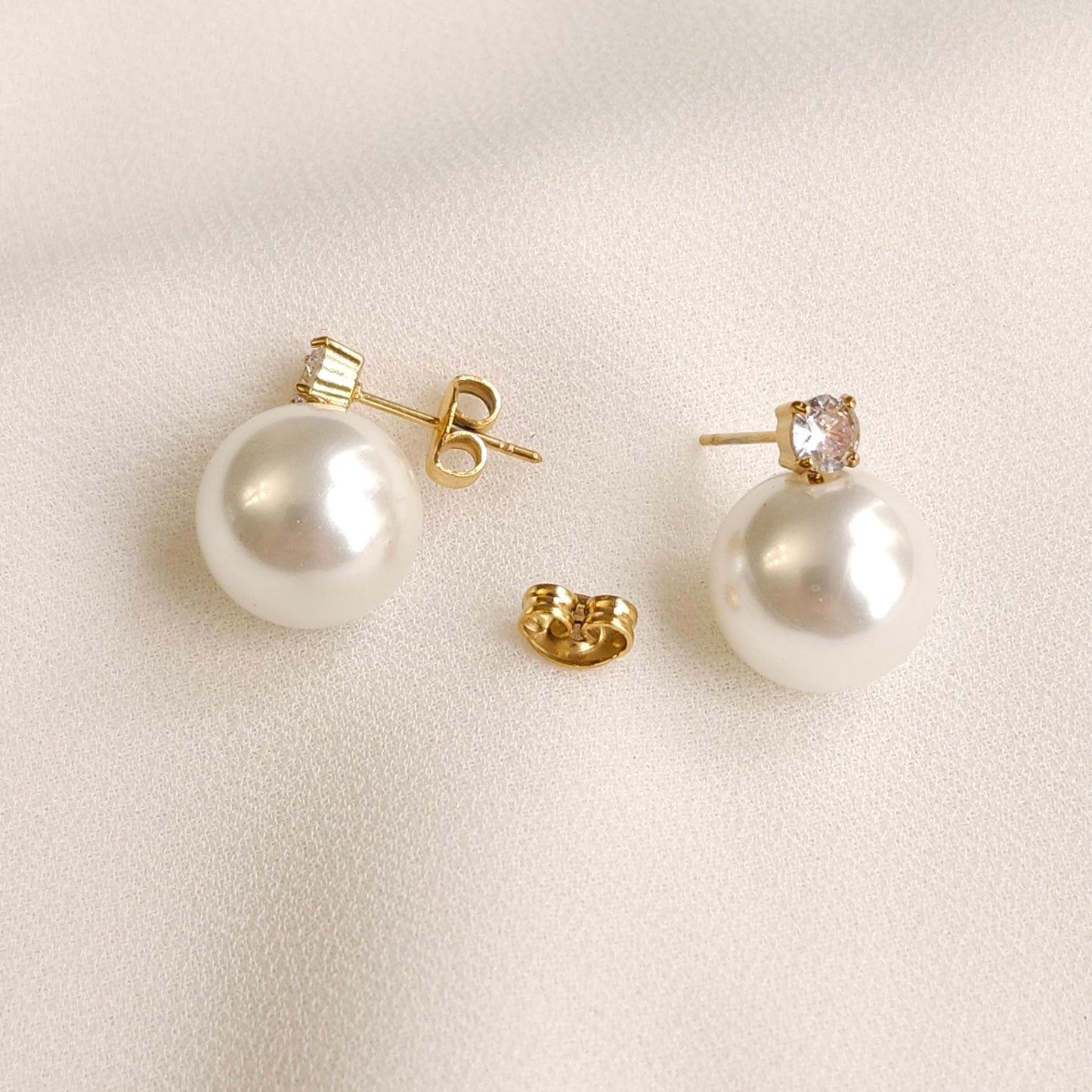 Bold Pearl and Crystal Earrings