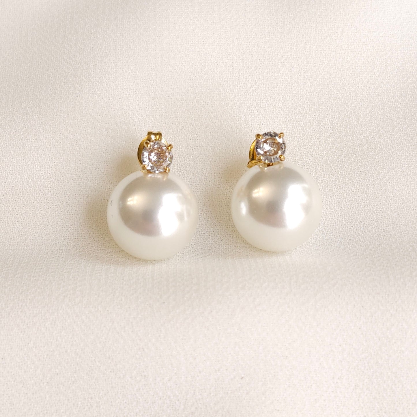 Bold Pearl and Crystal Earrings