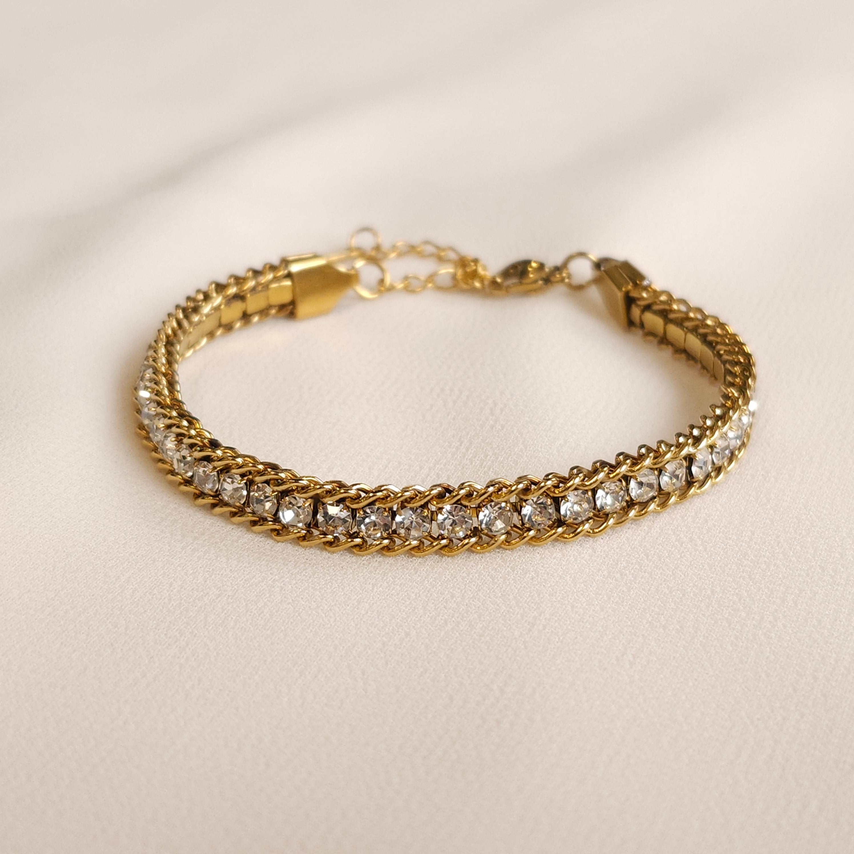 Braided Crystal Link Bracelet – Sensalik
