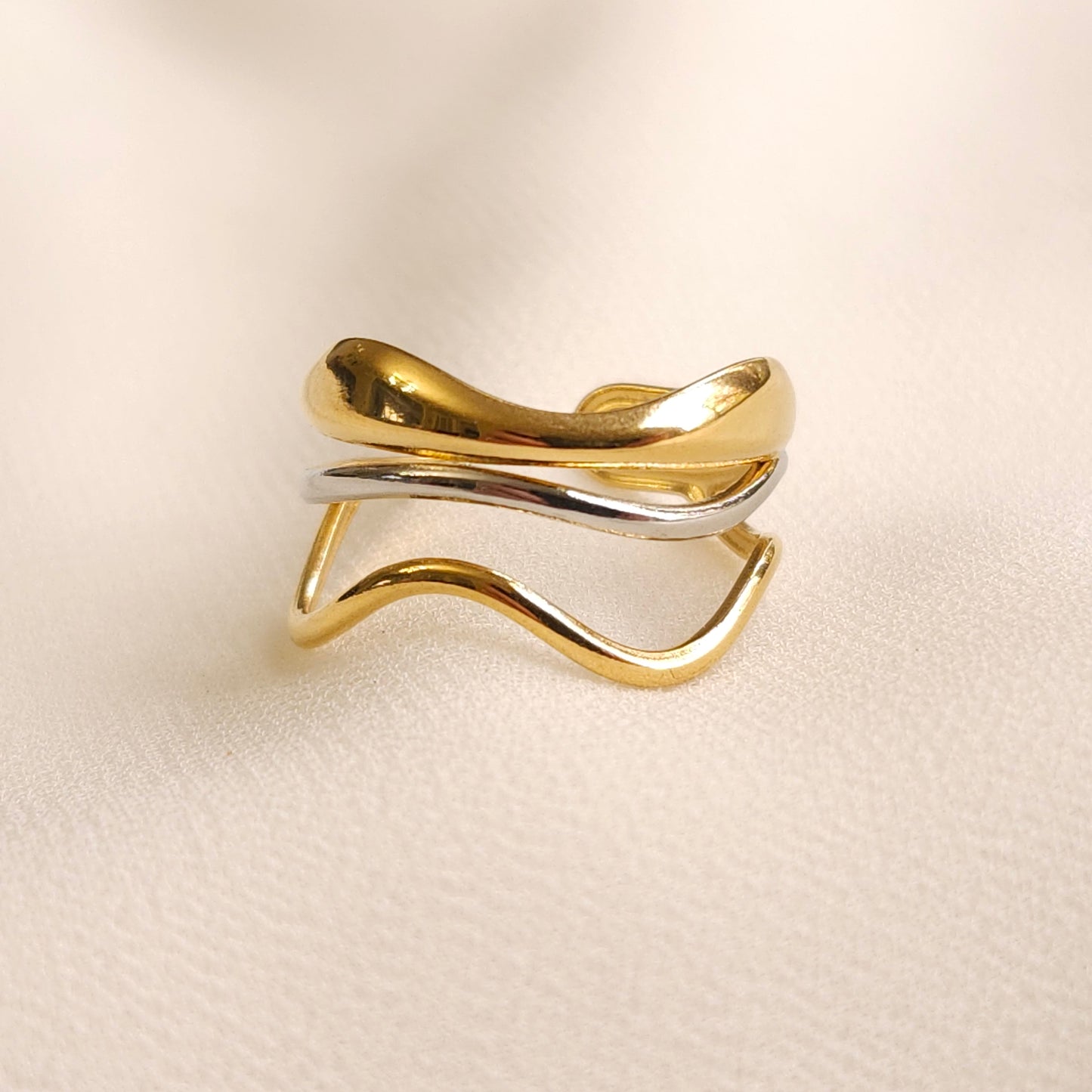 Multi Wave Open Ring