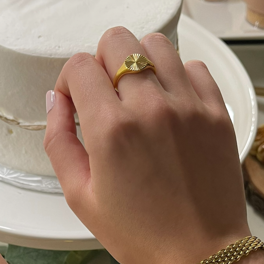 Starburst Signet Ring