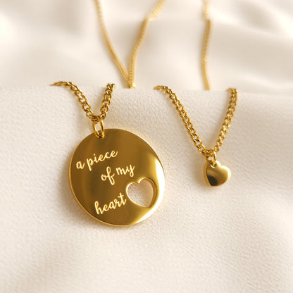 Colliers « Morceau de mon cœur »