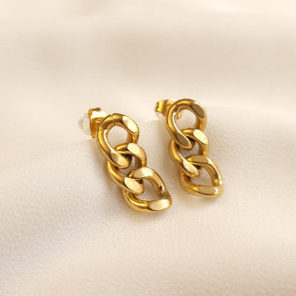 Boucles d'oreilles chaîne cubaine