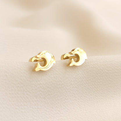 Boucles d'oreilles clous dauphin