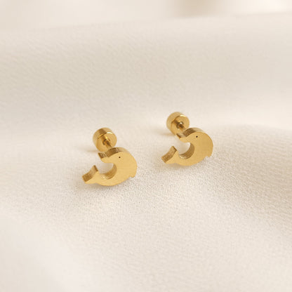 Boucles d'oreilles clous dauphin