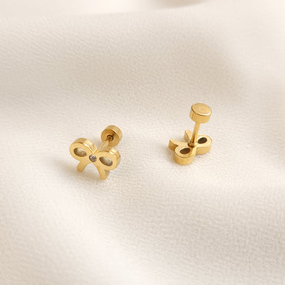 Boucles d'oreilles clous Nœud papillon
