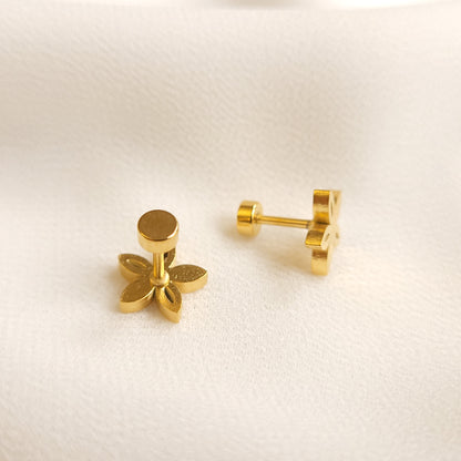 Boucles d'oreilles fleur étoile