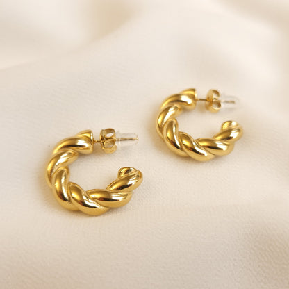 Boucle d'oreille torsadée