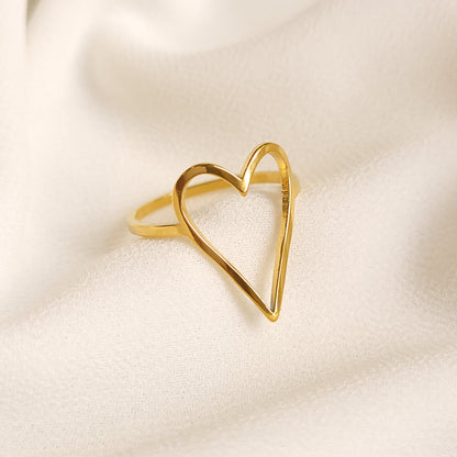 Bague silhouette de cœur
