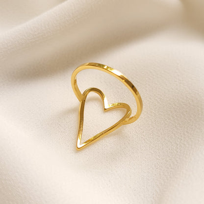 Bague silhouette de cœur