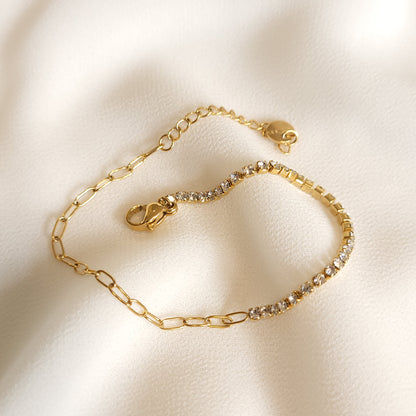Bracelet Lien et Zircone