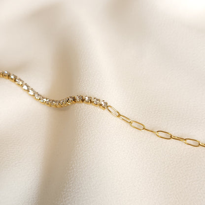 Bracelet Lien et Zircone