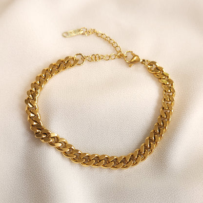 Bracelet chaîne cubaine épais