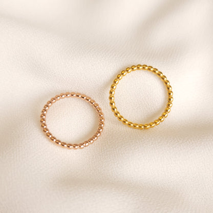 Bague perlée