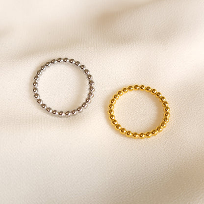 Bague perlée