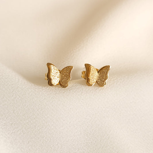 Sparkling Butterfly Stud Earrings