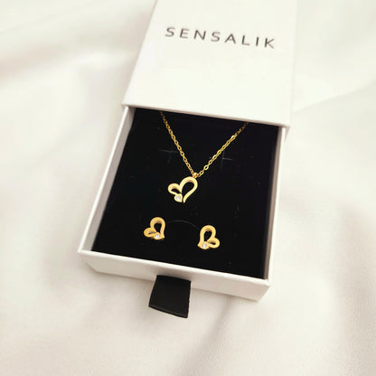 Boucles d'oreilles Cœur Scintillant