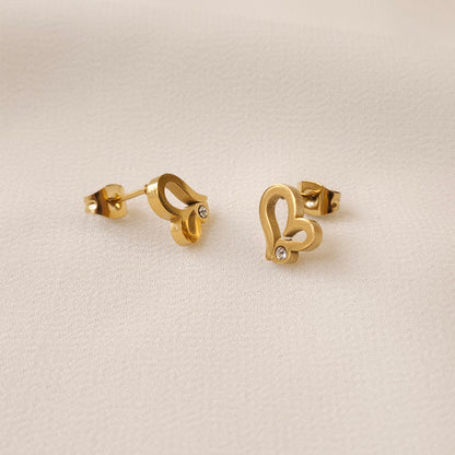 Boucles d'oreilles Cœur Scintillant