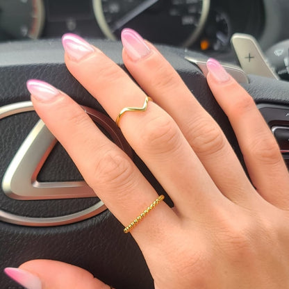 Bague délicate Wishbone