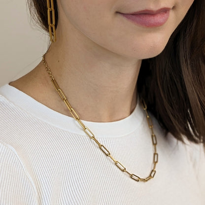 Collier à maillons trombone épais