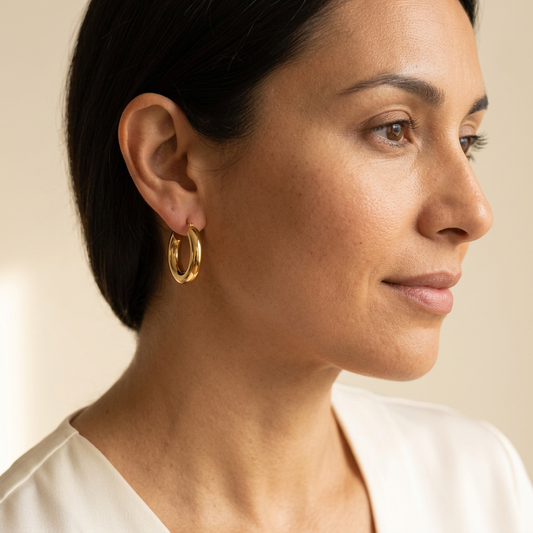 Bold Hoop Earrings model preview