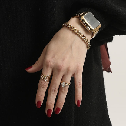 Bracelet chaîne cubaine épais