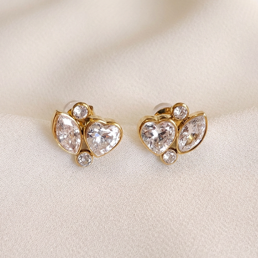 Color-adjusted earrings photo with a more neutral background