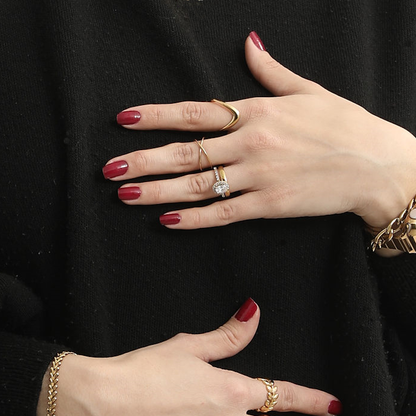 Bague délicate croisée