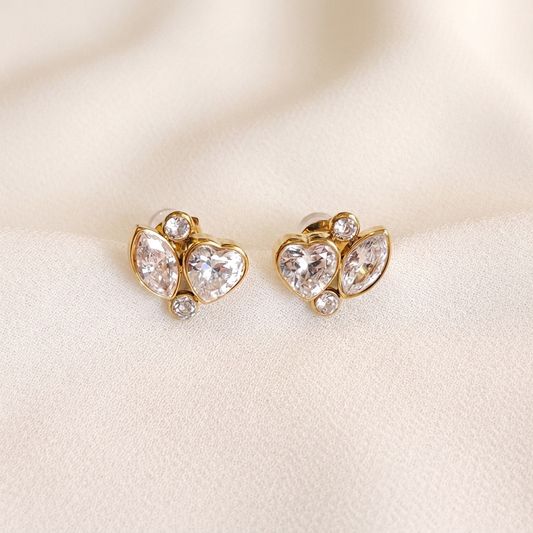 Earrings photo color-matched to the attached reference