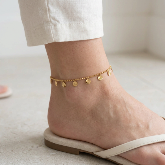 Petal Coin Anklet restrained model preview