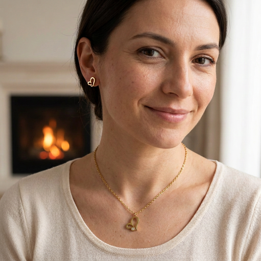 Portrait with a smaller necklace pendant