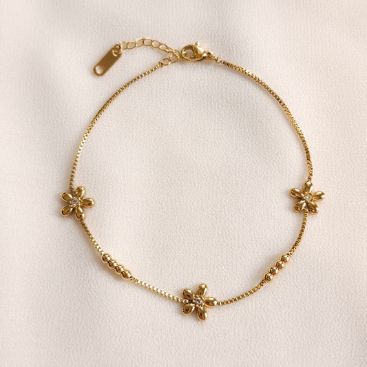 Chaîne de marguerites pour cheville