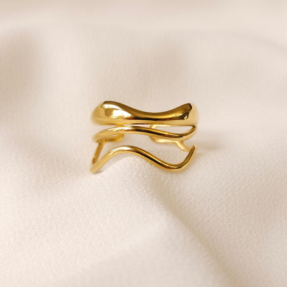 Bague ouverte multi-vagues