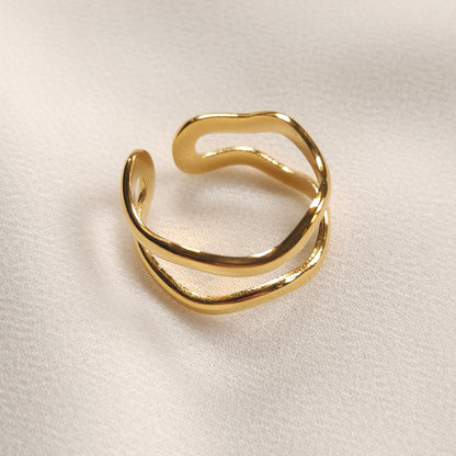 Double Wave Ring