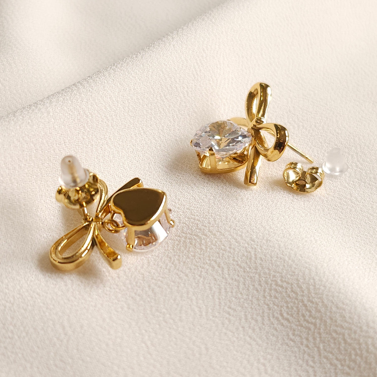 Bow and Heart Earrings