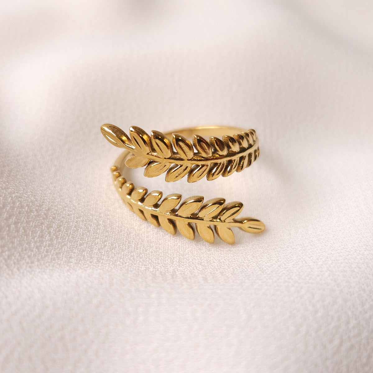 Double Olive Branch Ring