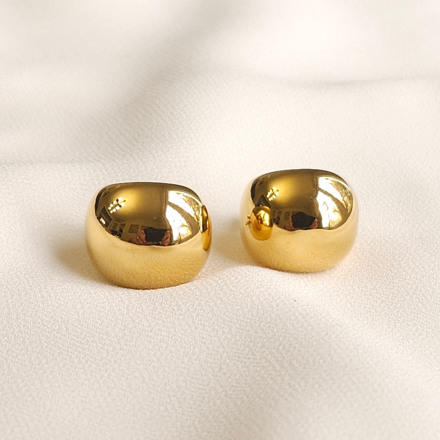 Chunky Dome Hoop Earrings