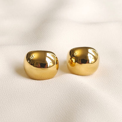 Boucles d'oreilles créoles dôme épaisses