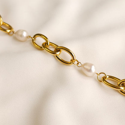 Bracelet chaîne perles audacieux