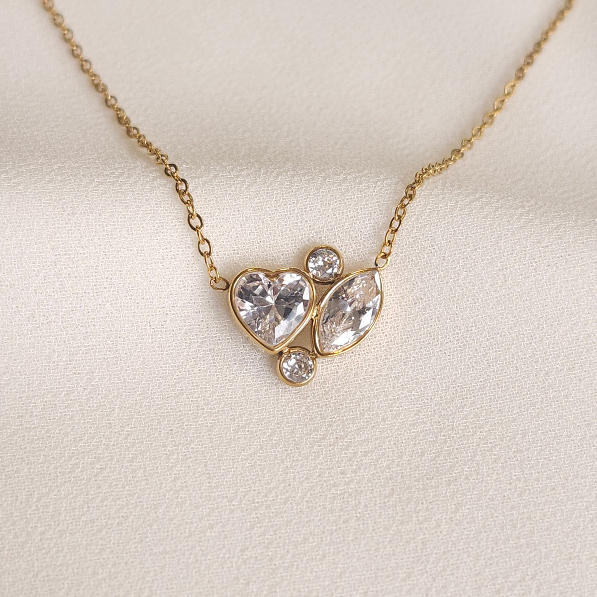Sparkly Heart & Marquise Set