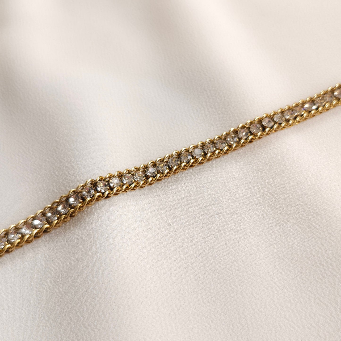 Braided Crystal Link Bracelet