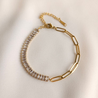 Bracelet Lien et Zircone
