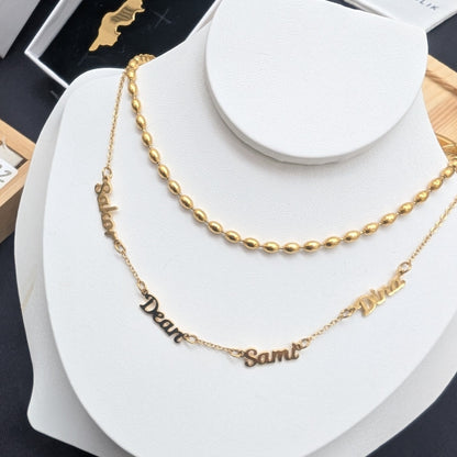 Multiple Name Necklace (Any Language)