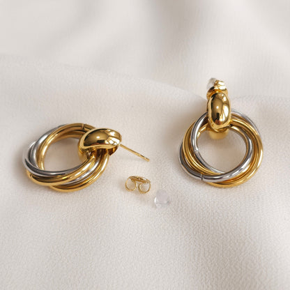 Boucles d'oreilles créoles double-orbite